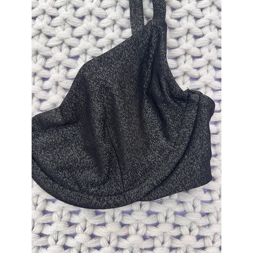 Skatie• ‘Claire’ Bikini Top in Black Sparkle Shimmer - Picture 3 of 8